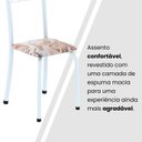 Ver imagem 4 de Kit 4 Cadeiras Tubular 95x37x40 cm Dany Branco Botanic Bege/Branco