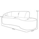 Ver imagem 4 de Sofá 4 Lugares Curvo Living Firenze Esquerdo D02 Prime Bouclê Mostarda 280cm Pb-03