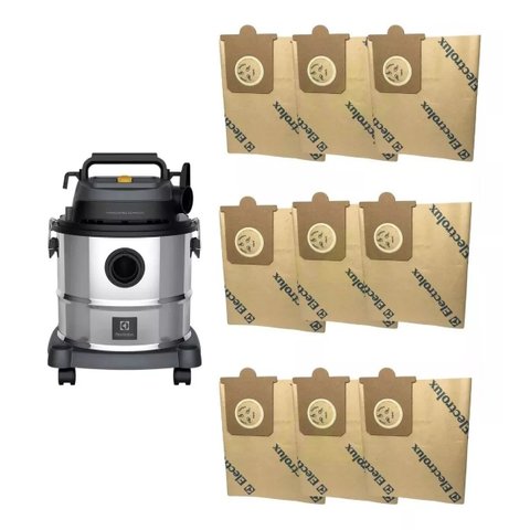 Kit com 9 Unidades Saco Csehv para Aspirador Gt12i Hidrovac Original Electrolux
