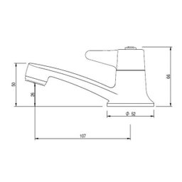 Torneira para Lavatório de Mesa ABS BCA 1/4 DN15 1194IHB Japi - 2