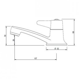 Torneira para Lavatório de Mesa ABS 1/4 DN15 1194IHK Japi - 2