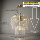 Ver imagem 6 de Lustres de Cristal Acrílico Alto Brilho - Oferta