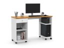 Ver imagem 1 de Mesa / Escrivaninha para Computador Mi com Rodízios Cor Branco / Cinamomo