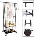 Ver imagem 3 de Rack de Roupas Arara Sapateira Cabideiro Closet Prateleira Guarda Roupa Movel Rodas Aberto Quarto At