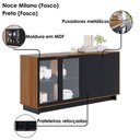 Ver imagem 6 de Balcao Aparador Buffet 4 Portas 160 Cm Vitoria Noce Milano Preto Colibri