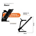 Ver imagem 3 de Esteira Ergométrica Athletic Racer 16km/h Suporta 130kg 19 Programas e Monitor Avançado para