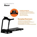 Ver imagem 6 de Esteira Ergométrica Athletic Racer 16km/h Suporta 130kg 19 Programas e Monitor Avançado para