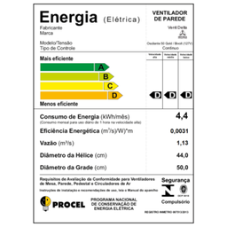 Ventilador De Parede Gold 50 cm Bivolt Aço Preto 200 W - 2