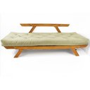 Ver mais imagens de Sofá Japão Futon Bege em Madeira Maciça Cor Mel