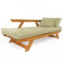 Ver imagem 7 de Sofá Japão Futon Bege em Madeira Maciça Cor Mel