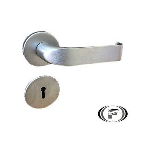 Fechadura Rubi Interna 40mm Roseta Redonda Escovado Acetinado Uniao Mundial Unico