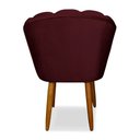 Ver imagem 3 de Kit 2 Cadeiras de Jantar Pétala Estofada Pés Palito Veludo Bordô - Montanaris Decor