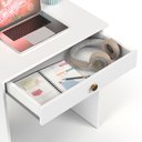 Ver imagem 5 de Escrivaninha Estilo Mesa para Computador ou Notebook com 1 Gaveta - Branco