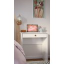 Ver imagem 3 de Escrivaninha Estilo Mesa para Computador ou Notebook com 1 Gaveta - Branco