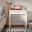 Ver imagem 1 de Escrivaninha Estilo Mesa para Computador ou Notebook com 1 Gaveta - Branco