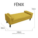 Ver imagem 4 de Recamier Baú Fênix para Cama Queen 160cm Suede Amarelo - Incasa Decor