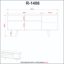 Ver imagem 4 de Rack para Tv até 42 Polegadas 1 Portas R1486 Amêndoa/mármore Branco
