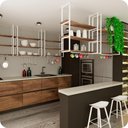 Ver imagem 2 de Prateleira Estilo Industrial Suspensa Teto Cozinha 1mt B.M