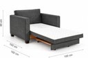 Ver imagem 3 de Sofá Cama Solteiro 100 cm Linho Fusion Yescasa