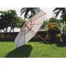 Ombrelone 3,00m de Diâmetro Branco de Madeira com Base para Piscina - 3