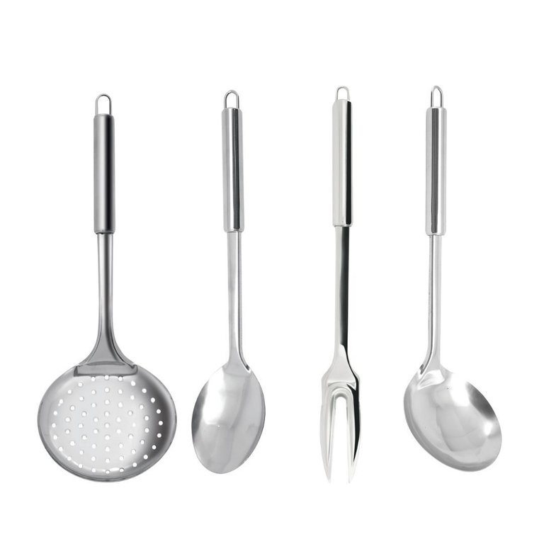 Conjunto de Utensílios Colheres para Servir 5 Peças Aço Inox 32cm - Tuut