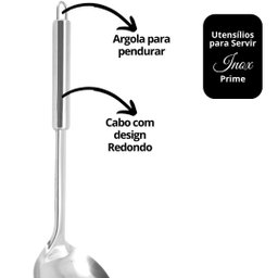 Conjunto de Utensílios Colheres para Servir 5 Peças Aço Inox 32cm - Tuut - 4