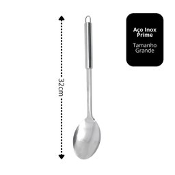 Conjunto de Utensílios Colheres para Servir 5 Peças Aço Inox 32cm - Tuut - 5