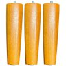 Kit 03 Pés Palito Madeira 15 Cm Rosqueável P02 Móveis Poltrona Puff Mesa - Inoviza - 1