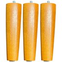 Ver imagem 1 de Kit 03 Pés Palito Madeira 15 Cm Rosqueável P02 Móveis Poltrona Puff Mesa - Inoviza