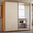 Ver imagem 2 de Guarda Roupa Casal 230cm com Espelho Verbena Off/cinamomo Z10 - Mpozenato