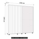 Ver imagem 4 de Guarda Roupa Casal 230cm com Espelho Verbena Off/cinamomo Z10 - Mpozenato