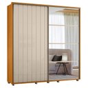 Ver imagem 1 de Guarda Roupa Casal 230cm com Espelho Verbena Off/cinamomo Z10 - Mpozenato