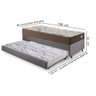 Bicama Box Solteiro Linho Cinza 88x188x28 Cm com Colchão Relax Adorabile Molas Ensacadas Ecoflex - 2