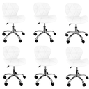 Ver imagem 1 de Kit 6 Cadeiras Slim Office Estofada Base Giratória Cromado