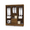 Ver imagem 4 de Guarda-roupa Ideal 6 Portas Imbuia 3 Cabideiros 2 Gavetas Corrediças Metálicas