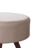 Puff Gabis Redondo C/ Pés Palito Diversas Cores OOL SUEDE AMASSADO BEGE Cognato - 2