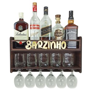 Barzinho de Parede Alta Qualidade com Porta Taça Porta Copos