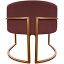 Ver imagem 6 de Poltrona Decorativa Recepção Luna Suede Cores Base de Ferro Bronze