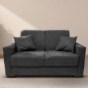 Ver imagem 2 de Sofá 2 Lugares Sala de Estar Recepção Suede Vitoria Preto
