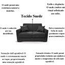 Ver imagem 7 de Sofá 2 Lugares Sala de Estar Recepção Suede Vitoria Preto