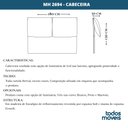 Ver imagem 4 de Cabeceira Mh-2694 Herval Estofado Queen para Colchão 158 Cm com Luminária Linho Cinza C