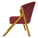Ver imagem 6 de Kit 2 Poltronas Decorativa You Suede Braça Amadeirada - Vermelho Suede