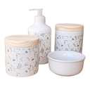 Ver imagem 2 de Kit Higiene Bebê Lavabo Arabescos 5 Pçs - Porcelana Tp Pinus