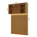 Ver imagem 3 de Ponte com Cabeceira Planejada Casal 3 Portas com LED Samambaia CabeCasa MadeiraOriginals Marrom