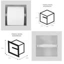 Ver imagem 3 de Porta Papel Higiênico Porcelanato Branco