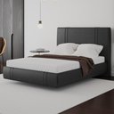 Ver imagem 2 de Cama Casal Flutuante com Cabeceira 140cm Astra S04 Couríssimo Preto - Lyam Decor