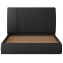 Ver imagem 3 de Cama Casal Flutuante com Cabeceira 140cm Astra S04 Couríssimo Preto - Lyam Decor