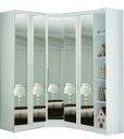 Ver imagem 2 de Modulado Closet Completo Espelhado 5 Portas 6 Gavetas - Rizon-Branco - Móveis Novo Horizonte
