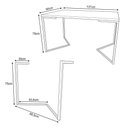 Ver imagem 3 de Mesa Jantar Industrial Retangular 137X90Cm Amêndoa Base V C/6 Cadeiras Brancas Base D Cor: Amendoa