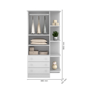 Ver imagem 2 de Guarda Roupa Doce Sonho Branco com Cantoneira Qmovi